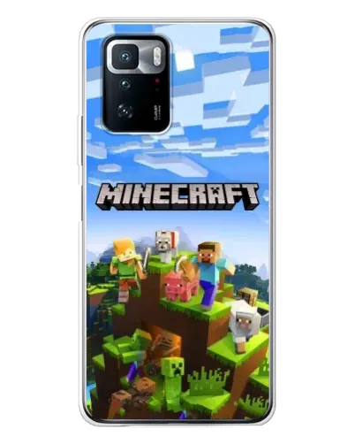 Чехол для Xiaomi POCO X3 GT с картинкой «Minecraft классический мир»