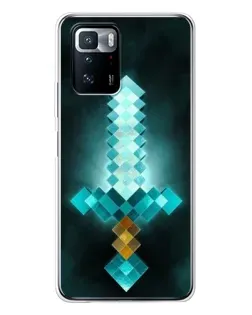 Чехол для Xiaomi POCO X3 GT с картинкой «Алмазный меч неон»