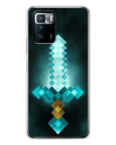 Чехол для Xiaomi POCO X3 GT с картинкой «Алмазный меч неон»