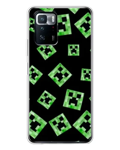 Чехол для Xiaomi POCO X3 GT с картинкой «Паттерн с криперами»