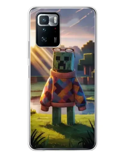 Чехол для Xiaomi POCO X3 GT с картинкой «Крипер в свитере»