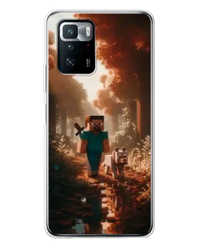 Чехол для Xiaomi POCO X3 GT с картинкой «Стив в лесу»