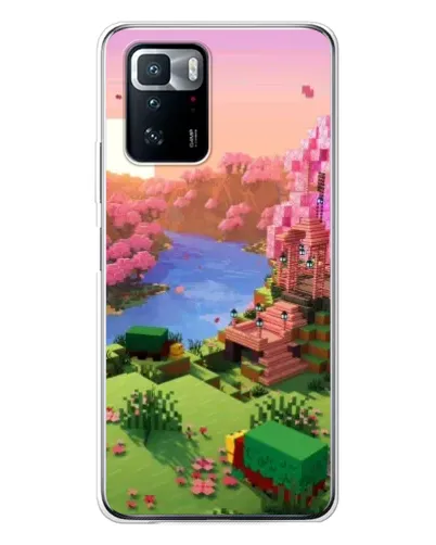 Чехол для Xiaomi POCO X3 GT с картинкой «Розовое дерево Minecraft»