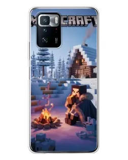 Чехол для Xiaomi POCO X3 GT с картинкой «Зимний Minecraft»