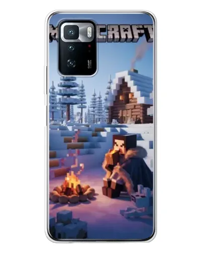 Чехол для Xiaomi POCO X3 GT с картинкой «Зимний Minecraft»