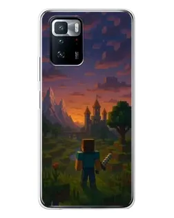 Чехол для Xiaomi POCO X3 GT с картинкой «Стив у башни»