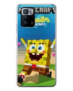 Чохол для Xiaomi POCO X3 GT з картинкою «Губка Боб Minecraft» Чохол для Xiaomi POCO X3 GT з картинкою «Губка Боб Minecraft»