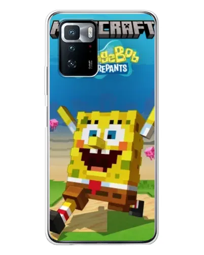 Чохол для Xiaomi POCO X3 GT з картинкою «Губка Боб Minecraft» Чохол для Xiaomi POCO X3 GT з картинкою «Губка Боб Minecraft»