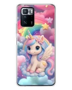 Чехол для Xiaomi POCO X3 GT с картинкой «Маленький единорог»