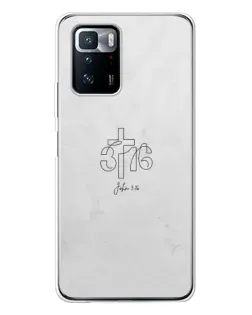 Чехол для Xiaomi POCO X3 GT с картинкой «Иоанна 3:16 Крест» Чехол для Xiaomi POCO X3 GT с картинкой «Иоанна 3:16 Крест»