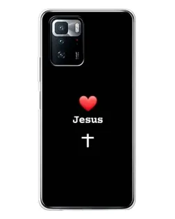 Чехол для Xiaomi POCO X3 GT с картинкой «Сердце - Jesus» Чехол для Xiaomi POCO X3 GT с картинкой «Сердце - Jesus»
