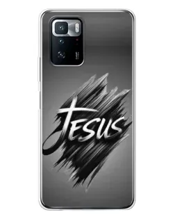Чехол для Xiaomi POCO X3 GT с картинкой «Надпись Jesus Graffiti»