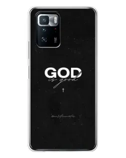 Чехол для Xiaomi POCO X3 GT с картинкой «GOD — Бог над всем»