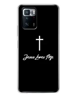 Чехол для Xiaomi POCO X3 GT с картинкой «Иисус любит тебя»