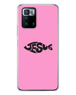 Чехол для Xiaomi POCO X3 GT с картинкой «Розовый символ  Jesus»