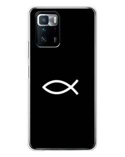 Чехол для Xiaomi POCO X3 GT с картинкой «Символ рыбы Jesus»