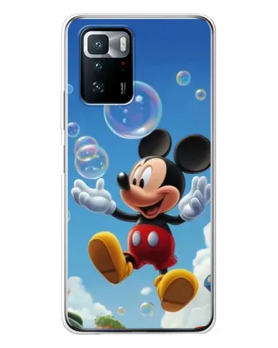 Чехол для Xiaomi POCO X3 GT с картинкой «Mickey и мыльные пузыри»