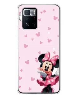 Чехол для Xiaomi POCO X3 GT с картинкой «Минни Маус и сердечки»