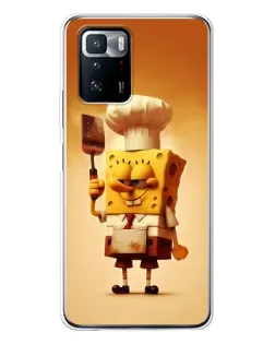 Чохол для Xiaomi POCO X3 GT з картинкою «Губка Боб кухар»