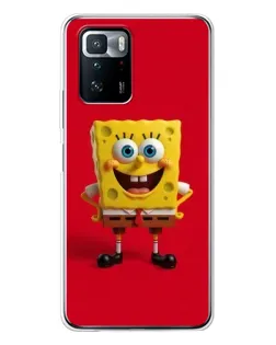Чохол для Xiaomi POCO X3 GT з картинкою «Спанч Боб на червоному»