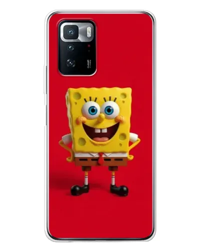 Чохол для Xiaomi POCO X3 GT з картинкою «Спанч Боб на червоному»