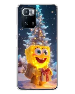 Чохол для Xiaomi POCO X3 GT з картинкою «Різдвяний Спанч Боб»