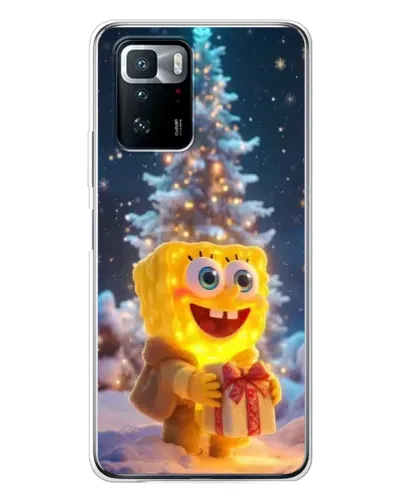 Чохол для Xiaomi POCO X3 GT з картинкою «Різдвяний Спанч Боб»