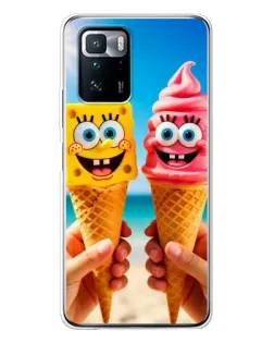 Чохол для Xiaomi POCO X3 GT з картинкою «Спанч Боб морозиво»