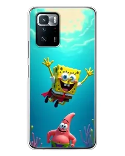 Чохол для Xiaomi POCO X3 GT з картинкою «Спанч Боб під водою»