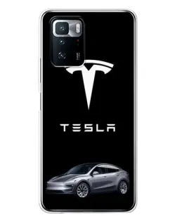 Чехол для Xiaomi POCO X3 GT с картинкой «Tesla Model Y»