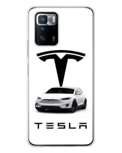 Чехол для Xiaomi POCO X3 GT с картинкой «Tesla White Style»