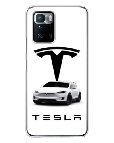 Чехол для Xiaomi POCO X3 GT с картинкой «Tesla White Style»