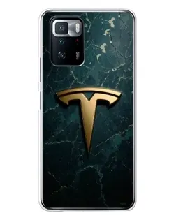 Чехол для Xiaomi POCO X3 GT с картинкой «Мраморная Tesla Gold»