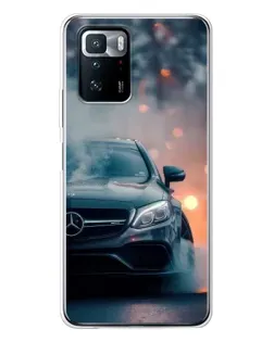 Чехол для Xiaomi POCO X3 GT с картинкой «Mercedes — ночной город»