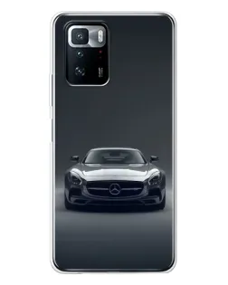 Чехол для Xiaomi POCO X3 GT с картинкой «Mercedes на черном»