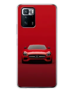 Чехол для Xiaomi POCO X3 GT с картинкой «Красный Mercedes AMG»