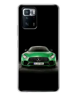Чехол для Xiaomi POCO X3 GT с картинкой «Mercedes — неоновый лого»