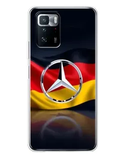 Чехол для Xiaomi POCO X3 GT с картинкой «Mercedes — флаг Германии»