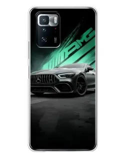 Чехол для Xiaomi POCO X3 GT с картинкой «Темный Mercedes AMG»
