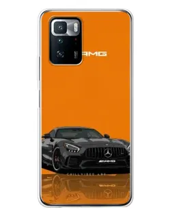 Чехол для Xiaomi POCO X3 GT с картинкой «Оранжевый Mercedes AMG»