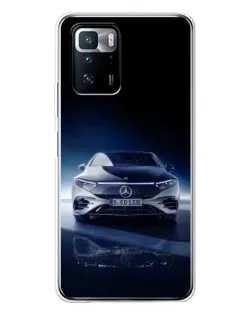 Чехол для Xiaomi POCO X3 GT с картинкой «Ночной Mercedes EQ»