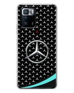 Чехол для Xiaomi POCO X3 GT с картинкой «Mercedes — бирюзовый акцент»
