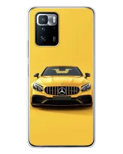 Чехол для Xiaomi POCO X3 GT с картинкой «Желтый Mercedes GT»