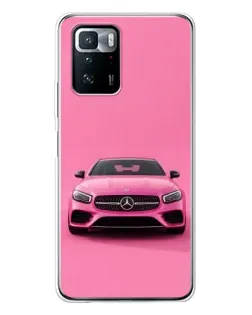 Чехол для Xiaomi POCO X3 GT с картинкой «Розовый Mercedes AMG»