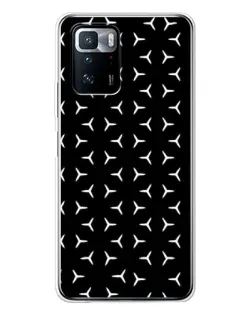 Чехол для Xiaomi POCO X3 GT с картинкой «Mercedes паттерн звезд»