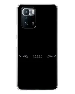 Чехол для Xiaomi POCO X3 GT с картинкой «Audi — световой подпись»