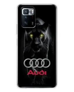 Чехол для Xiaomi POCO X3 GT с картинкой «Пантера и Audi»