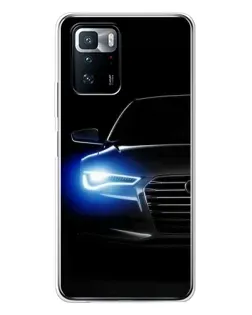 Чехол для Xiaomi POCO X3 GT с картинкой «Неоновый взгляд Audi»