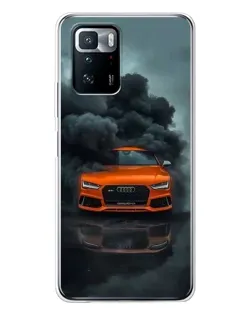 Чехол для Xiaomi POCO X3 GT с картинкой «Audi в облаках дыма»
