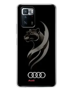 Чехол для Xiaomi POCO X3 GT с картинкой «Графика — пантера и Audi»